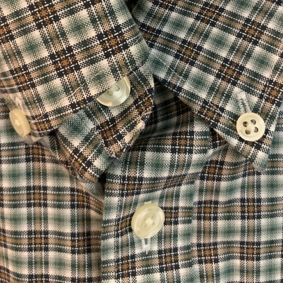 Eddie Bauer plaid maroon/grey wrinklefree buttondown Tall L. - Picture 8 of 10